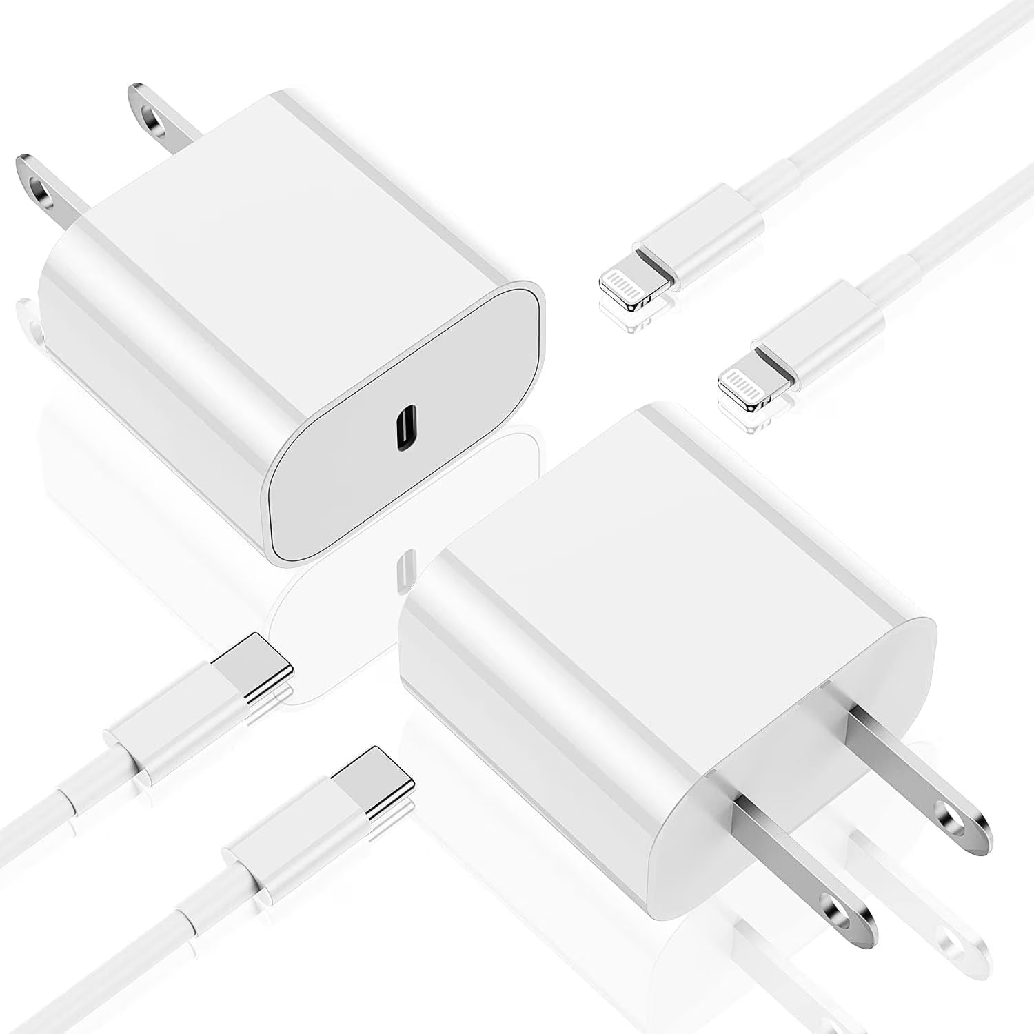 USB C Charger,2Pack 20W Fast Charging Block with 2 Pack 6FT Cable Compatible with Iphone 14 13 12 11 Pro Max XR XS X,Ipad Case