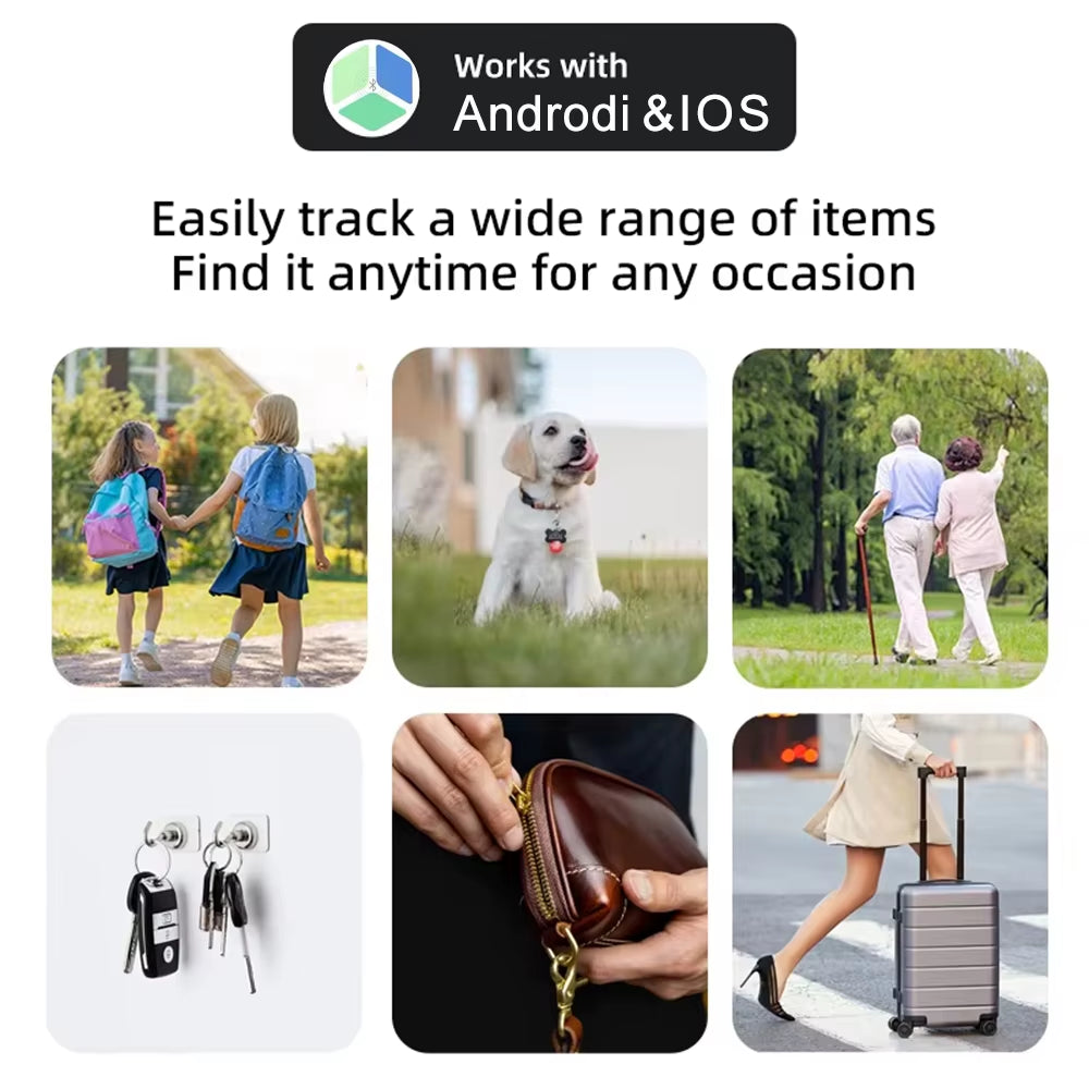 Smart Bluetooth GPS Tag Tracker Work with Android IOS APP anti Lost Reminder Device Anti-Loss Rated Locator Car Key Pet Finder