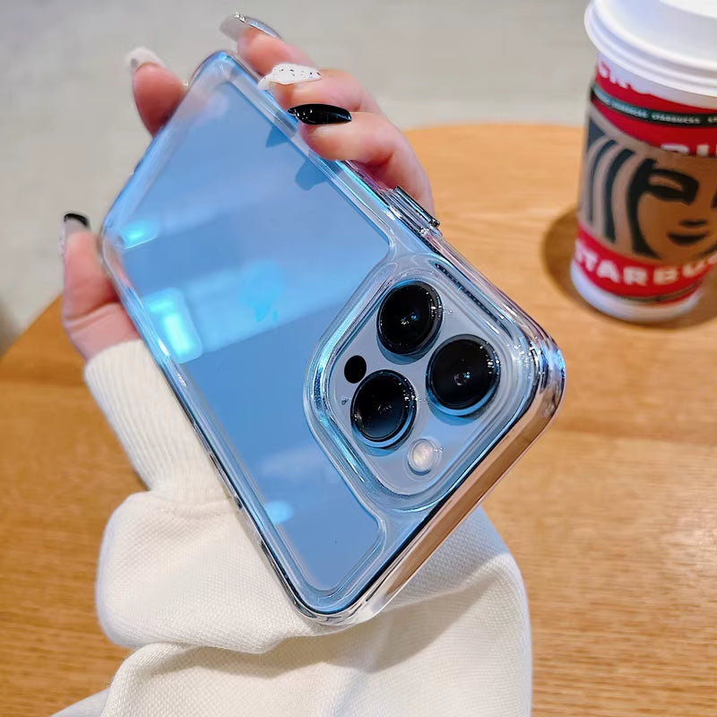 Luxury Transparent Shockproof Armor Case for Iphone 17 Air 16 15 14 plus 13 12 Mini 11 Pro Max Clear Bumper Hard Acrylic Cover