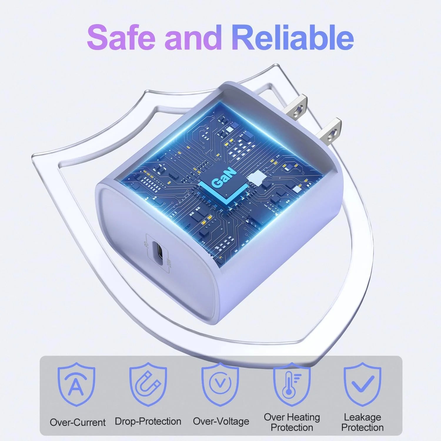 Iphone Charger [Apple Mfi Certified] 2 Pack 20W PD USB C Wall Charger with 6Ft Fast Charging Cables Compatible with Iphone 14/13/12/11 Purple