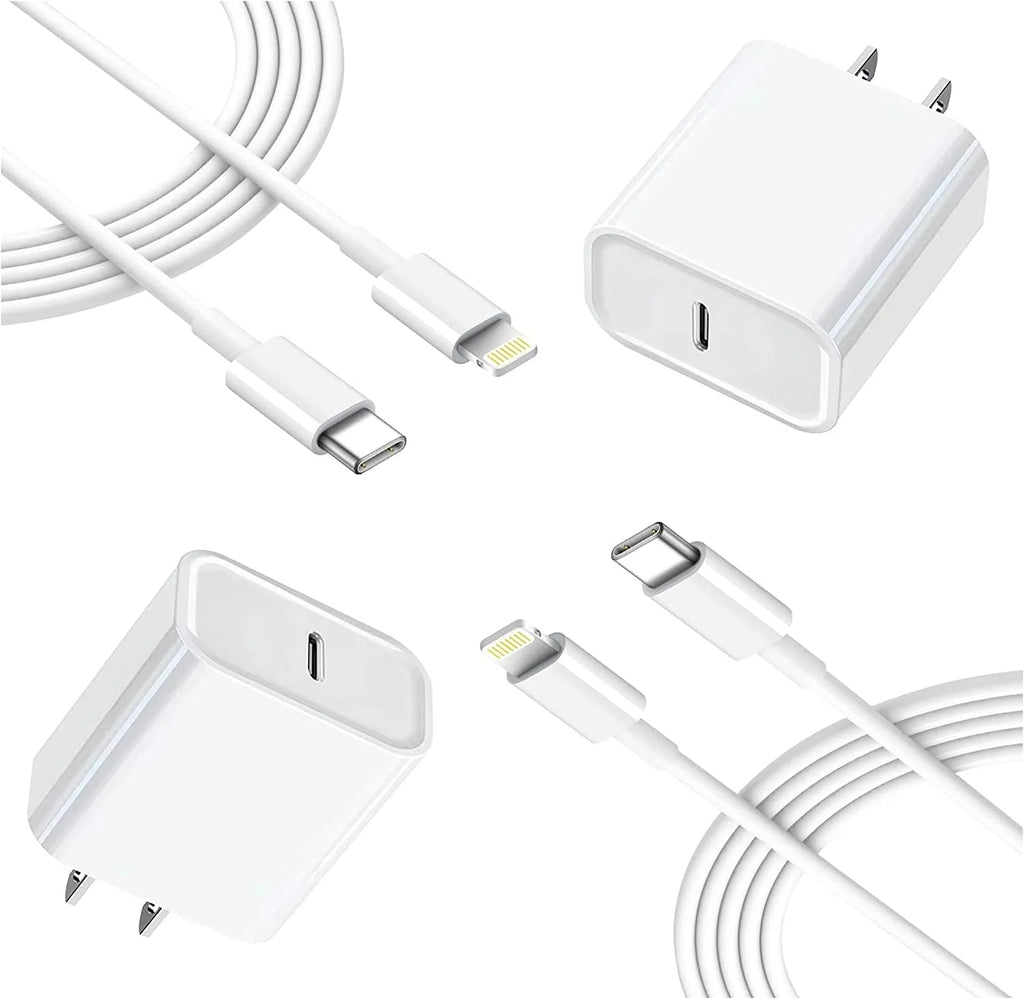 USB C Charger,2Pack 20W Fast Charging Block with 2 Pack 6FT Cable Compatible with Iphone 14 13 12 11 Pro Max XR XS X,Ipad Case