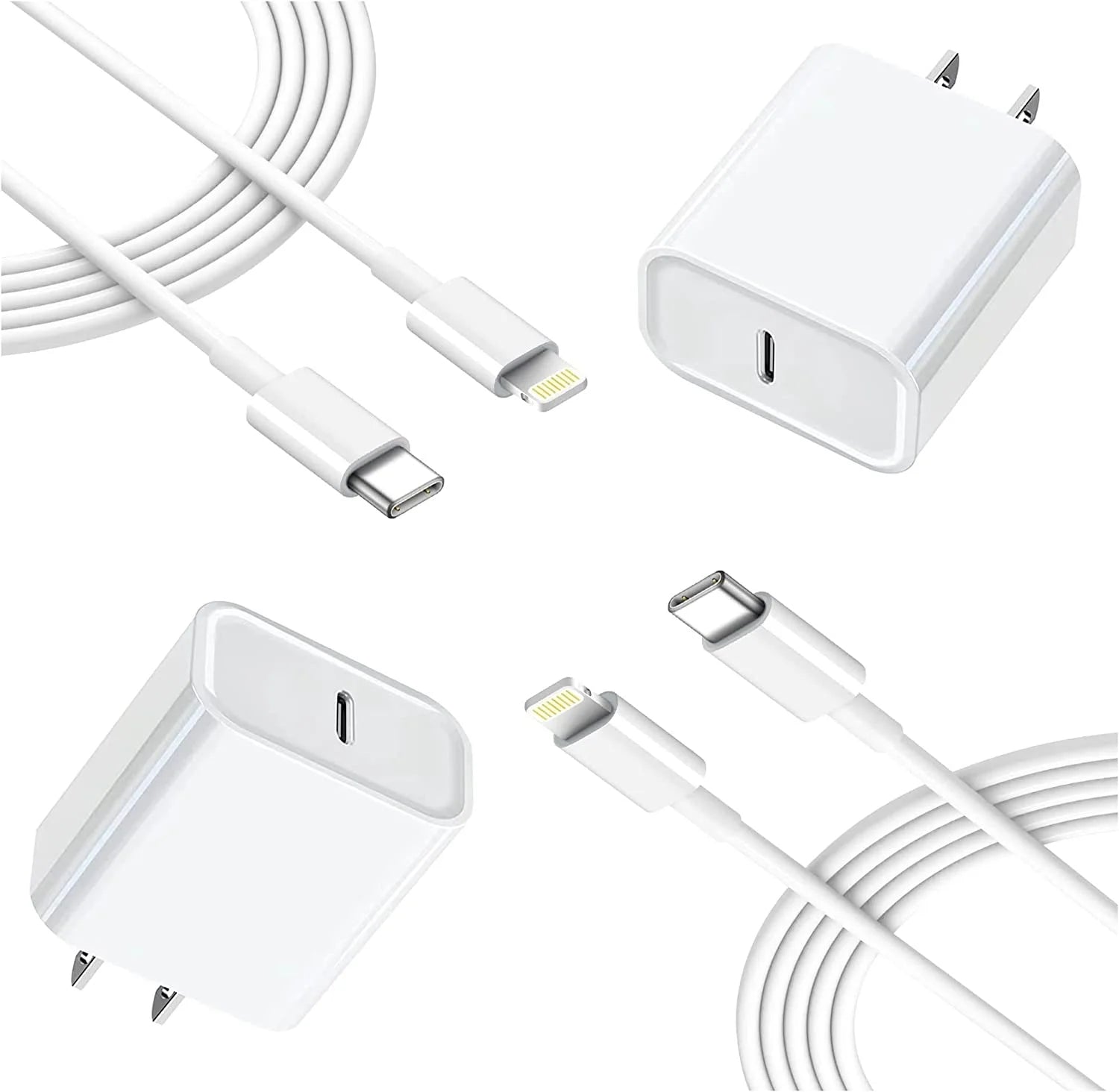 USB C Charger,2Pack 20W Fast Charging Block with 2 Pack 6FT Cable Compatible with Iphone 14 13 12 11 Pro Max XR XS X,Ipad Case