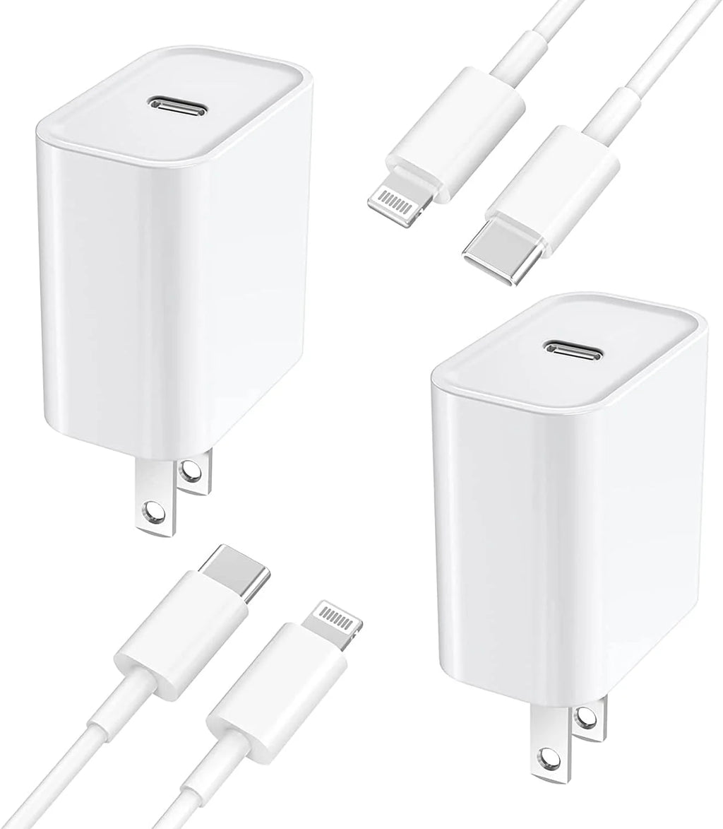 USB C Charger,2Pack 20W Fast Charging Block with 2 Pack 6FT Cable Compatible with Iphone 14 13 12 11 Pro Max XR XS X,Ipad Case